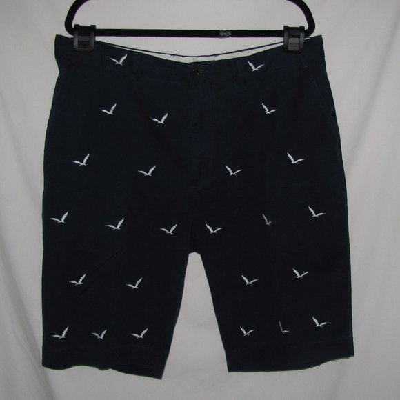 Polo Ralph Lauren Other - Mens Polo Ralph Lauren Vintage Seagull Bird Embroidered Navy Blue Shorts Size 40